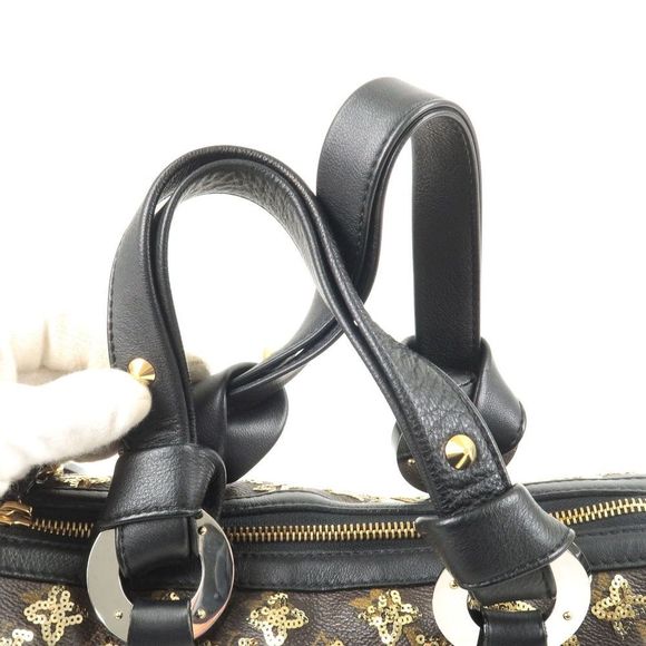 Louis Vuitton Monogram Eclipse Speedy Mini Boston Bag Noir - Picture 4 of 8